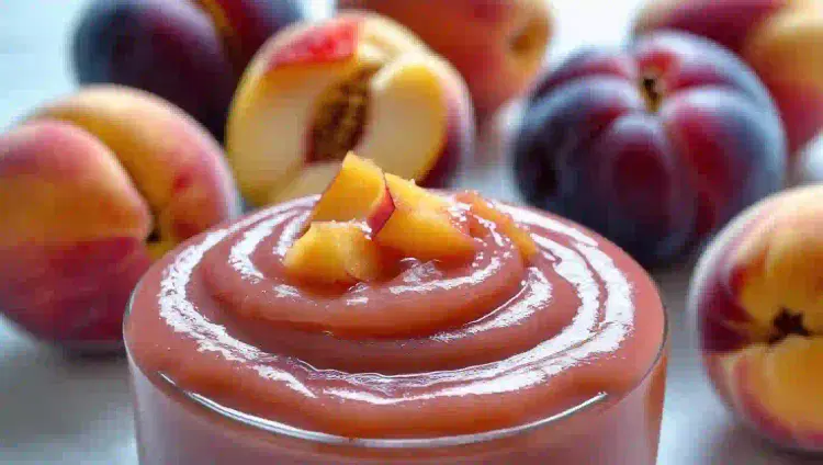 papilla de ciruela y pera