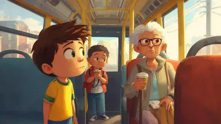 Esteban y la Silla en el Bus