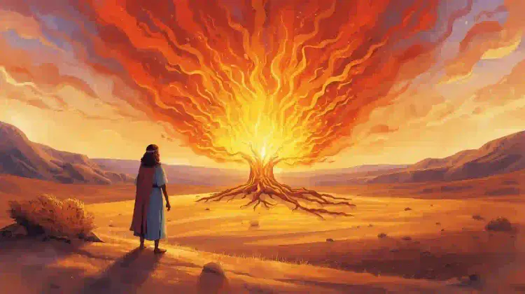 Moisés y la zarza ardiente