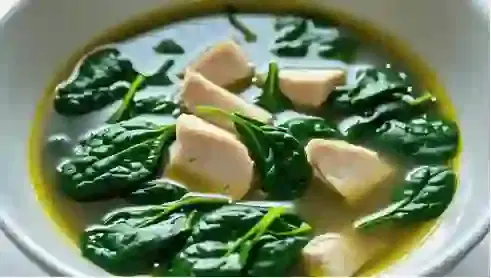 papilla de espinaca, papa y pollo