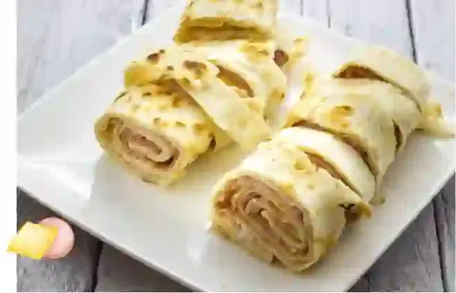 rollitos de jamón y queso para bebés