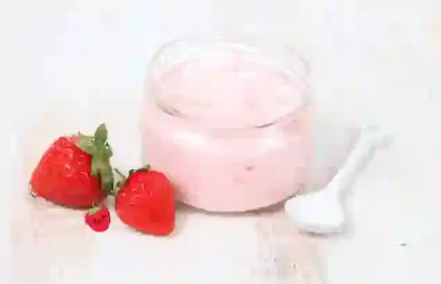 batido de yogur y fresas