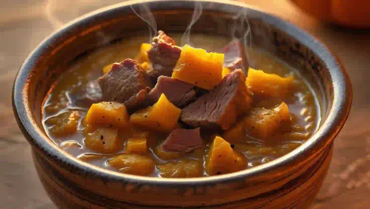 papilla de carne y calabaza