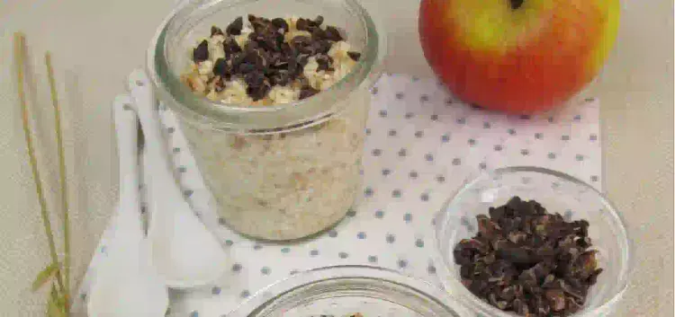 crema de avena y cacao