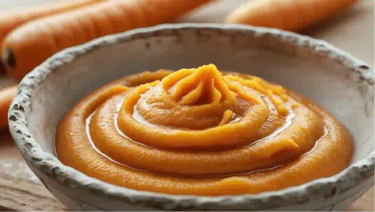 papilla de zanahoria y manzana