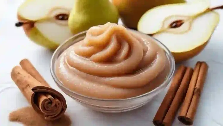 papilla de pera y canela
